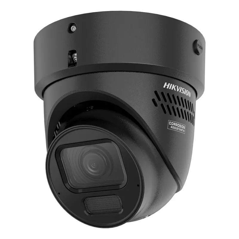 Hikvision DS-2CD2H67G3-LIZS2UY/SL(2.8-12mm)BLK 6MP Turret IP kamera su AcuSense, motorizuotu objektyvu, PoE