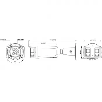 Hikvision DS-2CD2T167G3P-LIS2UY/SL(180°) 16MP Panoraminė IP kamera – ColorVu AcuSense