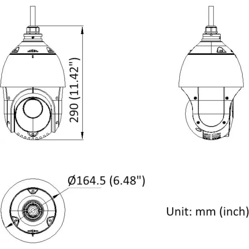 Hikvision DS-2DE4825IWG1-E 8MP 25x PTZ kupolinė IP vaizdo stebėjimo kamera su AcuSense, 100m IR, PoE+