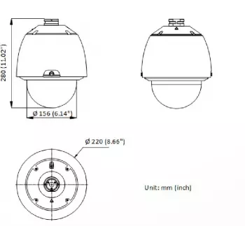 Hikvision DS-2DE5432WG1-E 4MP PTZ kupolinė IP vaizdo kamera, 32x optinis priartinimas, 150m IR, PoE+