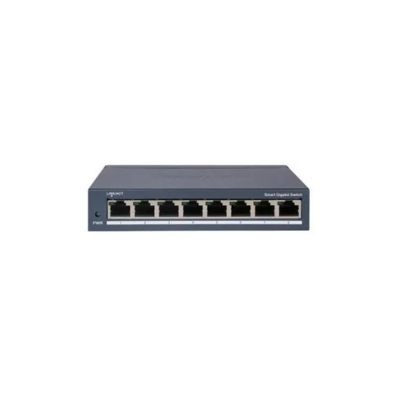Hikvision DS-3E1508-EI(V2) 8 prievadų Gigabit išmanusis valdomas PoE+ jungiklis