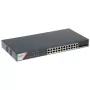 Hikvision DS-3E1528-SI-24T4F Layer 2 valdomas PoE jungiklis, 24 PoE prievadai, 4 SFP išvestys, 370W PoE biudžetas
