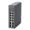 Hikvision DS-3T1512HP-SI-8P4FKIT(240W) LinkVu Layer 2 Managed PoE Switch, 12 Ports, 8 PoE+ 90W, 240W Budget