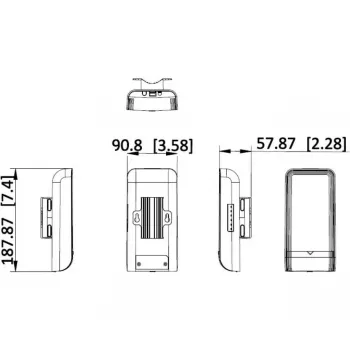 Hikvision DS-3WF500T-EI-2N/P 5 GHz išorinis belaidis tiltas 300 Mbps 12 dBi