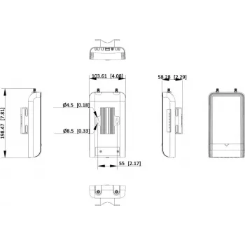 Hikvision DS-3WFB-EI-5ACG 5 GHz lauko belaidis tiltas (300 Mbps, 16 dBi, IP65)