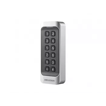 Hikvision DS-K1107AMK artumo skaitytuvas su klaviatūra, Mifare, 13,56 MHz, Wiegand/RS-485, IP65