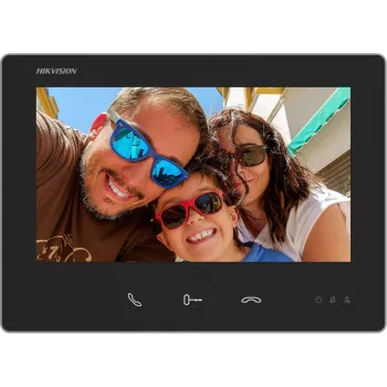 Hikvision DS-KH7300EY-TE2 7 colių IP vaizdo domofono monitorius su jutikliniu ekranu, PoE ir nuotoliniu atrakinimu