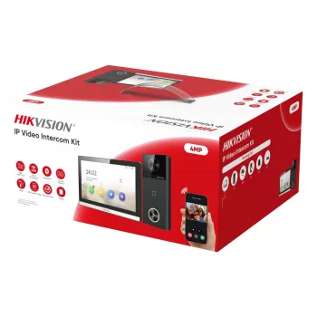 Hikvision DS-KIS610-P IP vaizdo domofono rinkinys su 7 colių jutikliniu ekranu, 2MP lauko stotimi, Wi-Fi ir PoE