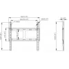Hikvision Sieninis Laikiklis Monitoriui - SPCC Šalto Valcavimo Plienas - Juodas - 42-55 Colių (106,7-139,7 cm)