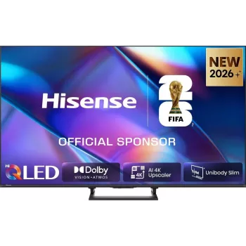 Hisense 100Q7S PRO 100 colių 4K Hi-QLED išmanusis televizorius 144Hz 6ms HDR Wi-Fi Bluetooth Juoda/Pilka