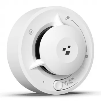 HISMART TV993451 išmanusis dūmų detektorius su Wi-Fi ir Tuya programėle, baltas