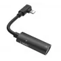 Hoco Dual Lightning Cable Audio Converter To Lightning Headset Plug + Lightning Charger Plug Black