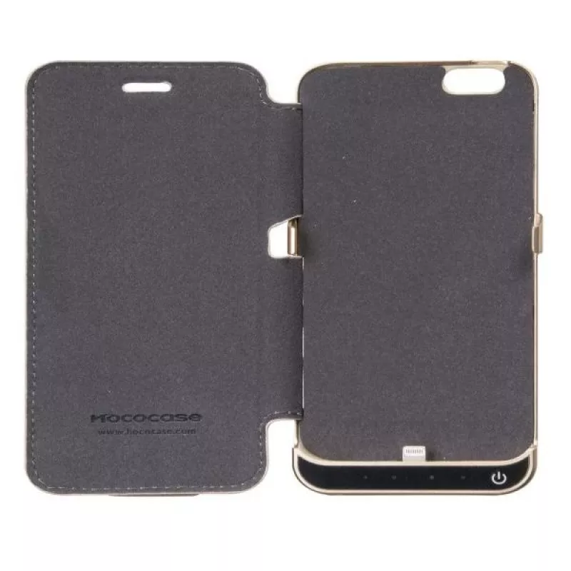 Hoco Ultra Thin Battery Case 3000mAh su Odiniu Dėklu, Skirta Apple iPhone 6/6S, Juoda