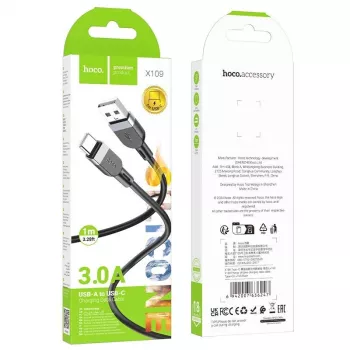 Hoco X109 Energy Silicone Charging Data Cable USB-A to USB-C 1m Juoda