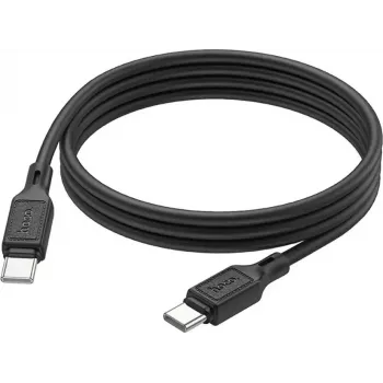 Hoco X90 Cool 60W Silikoninis Įkrovimo ir Duomenų Laidas USB-C į USB-C Juodas