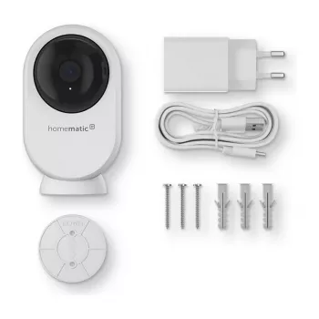 Homematic IP Indoor Camera plus (HmIP-CI-PL) – 4MP WLAN vaizdo kameros, balta