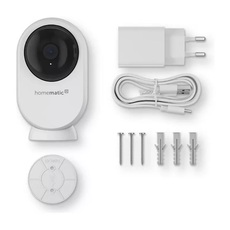 Homematic IP Indoor Camera plus (HmIP-CI-PL) – 4MP WLAN vaizdo kameros, balta