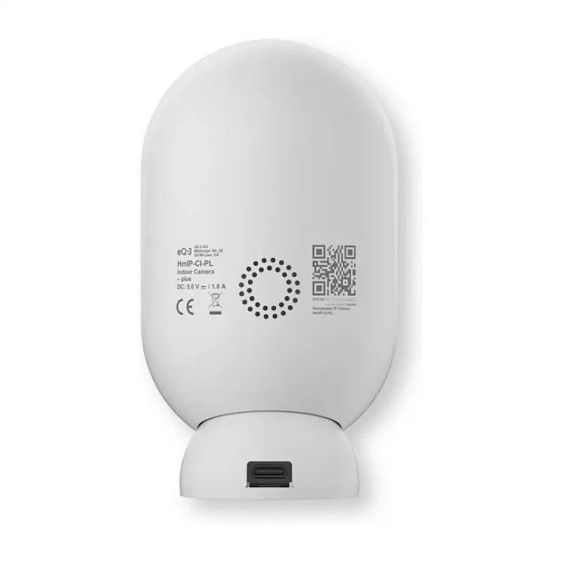Homematic IP Indoor Camera plus (HmIP-CI-PL) – 4MP WLAN vaizdo kameros, balta
