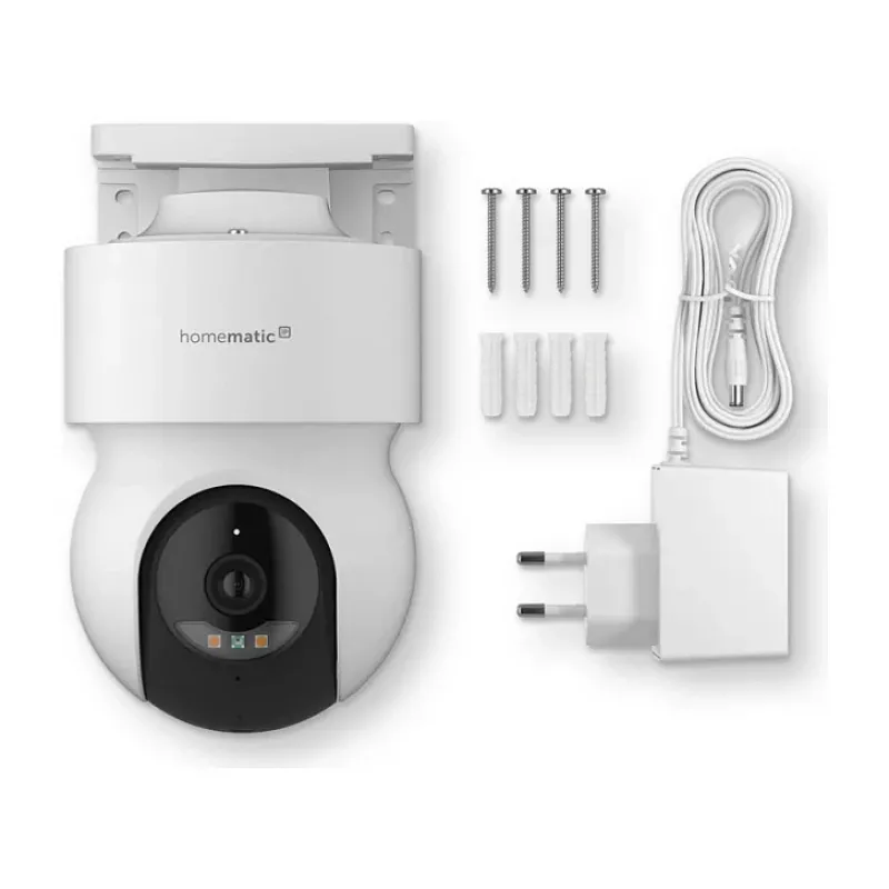 Homematic IP lauko kamera (HmIP-CO) balta, 5MP, WLAN – išmaniojo namo apsaugos kamera