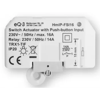 Homematic IP perjungimo pavara su mygtuko įėjimu, įmontuojama V2