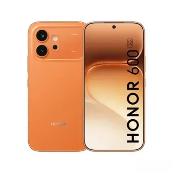HONOR 600 5G išmanusis telefonas, 8 GB RAM, 256 GB talpa, 6,57 colio AMOLED ekranas, 200 MP kamera, 6400 mAh, oranžinė spalva
