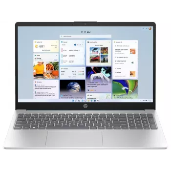 HP 15-fd0287ns 15,6 colio FHD IPS nešiojamas kompiuteris | Intel Core i7-1355U 13 kartos | 16GB DDR4 | 512GB SSD | Intel Iris Xe Graphics | Windows 11 Home | Wi-Fi 6 | sidabrinis