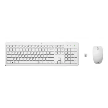 HP 230 belaidis pelės ir klaviatūros rinkinys - juoda - QWERTY pilno dydžio - RF 2,4 GHz - Optinė 1600 DPI - Atspari išsiliejimui