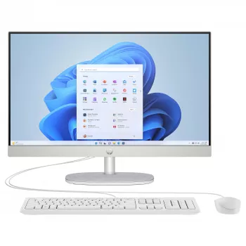 HP 24-cr0430ng 23.8 col. All-in-One kompiuteris, Intel Core i3-1315U, 8GB RAM, 256GB SSD, Windows 11 Home, baltas