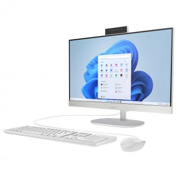 HP 24-cr0450ng All-in-One PC, 23.8 col. FHD IPS, Intel Core i5-1334U, 8 GB RAM, 512 GB SSD, Windows 11 Home, baltas