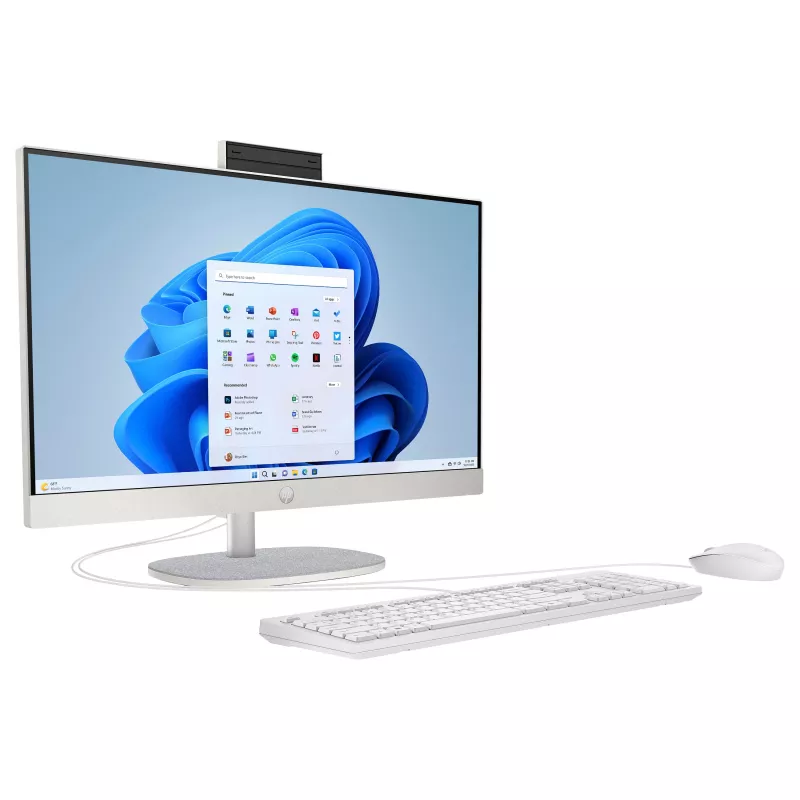 HP 24-cr0450ng All-in-One PC, 23.8 col. FHD IPS, Intel Core i5-1334U, 8 GB RAM, 512 GB SSD, Windows 11 Home, baltas