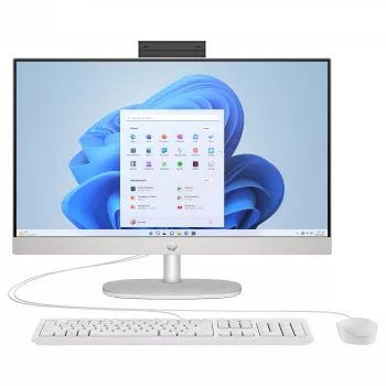 HP 24-cr0450ng All-in-One PC, 23.8 col. FHD IPS, Intel Core i5-1334U, 8 GB RAM, 512 GB SSD, Windows 11 Home, baltas