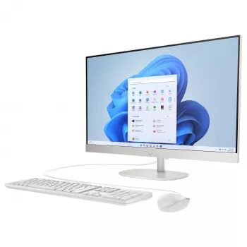 HP 27-cr0457ng 27 colių All-in-One kompiuteris, FHD ekranas, Intel Core i5-1335U, 8GB RAM, 512GB SSD, Windows 11 Home, baltas