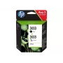 HP 303 Original Ink Cartridge 2-Pack juoda / trispalvė