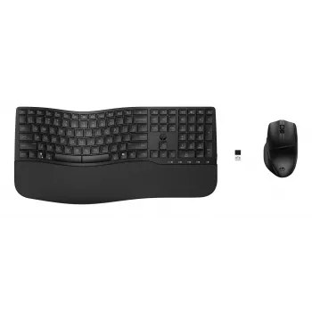 HP 680 Comfort belaidė klaviatūra ir pelė – dviejų režimų – juoda
