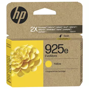 HP 925e EvoMore geltonas originalus rašalo kasetė – 800 puslapių