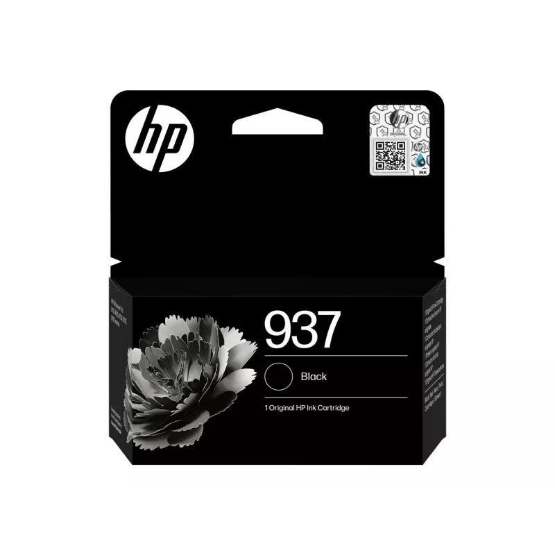 HP 937 Original juoda rašalo kasetė (4S6W5NE#30B)