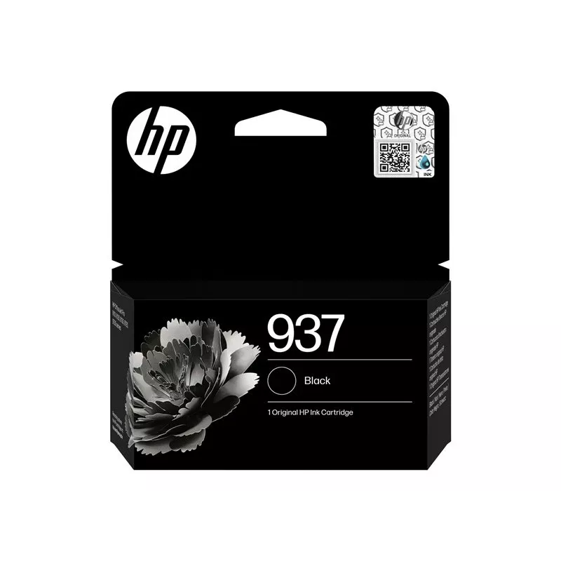 HP 937 Original juoda rašalo kasetė (4S6W5NE#30B)