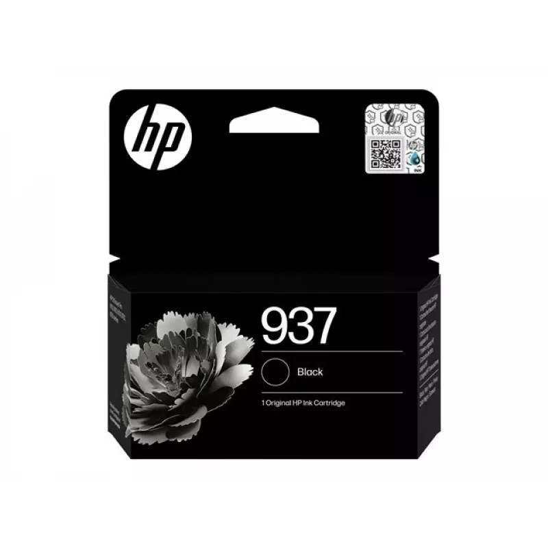 HP 937 Original juoda rašalo kasetė – pigmentinis rašalas, standartinė talpa (4S6W5NE#LS3)