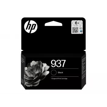 HP 937 Original juoda rašalo kasetė – pigmentinis rašalas, standartinė talpa (4S6W5NE#LS3)