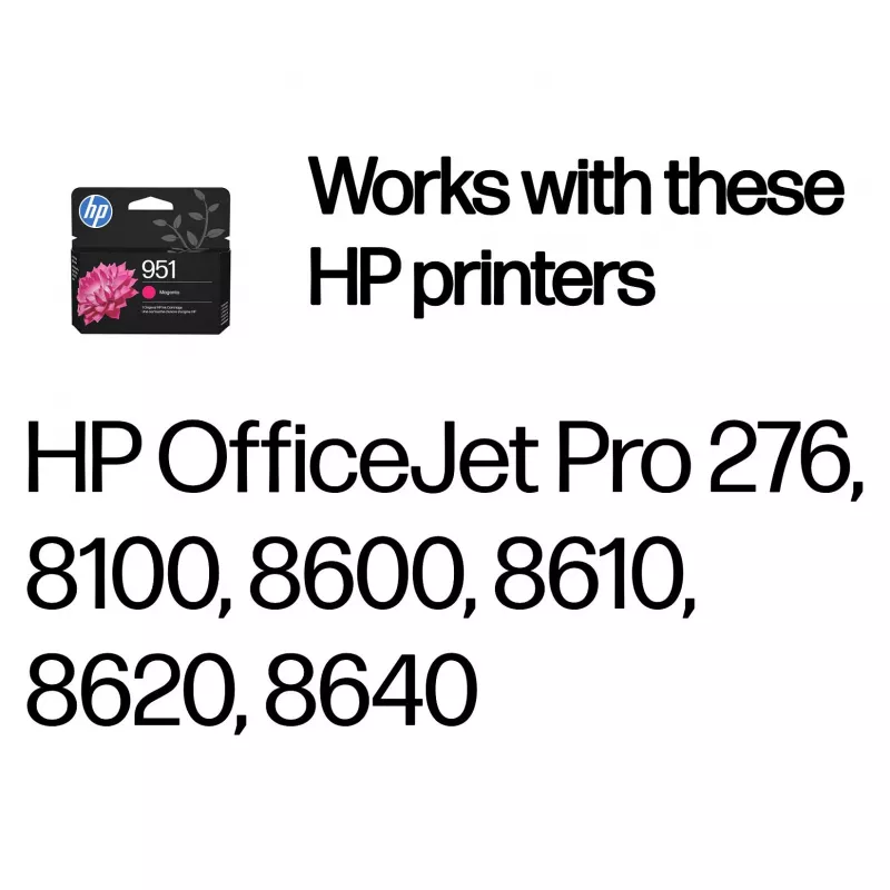 HP 951 Original Magenta rašalo kasetė 8ml (700 puslapių), skirta Officejet Pro