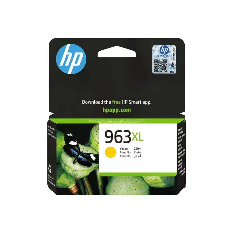 HP 963XL High Yield geltona originali rašalo kasetė (3JA29AE)