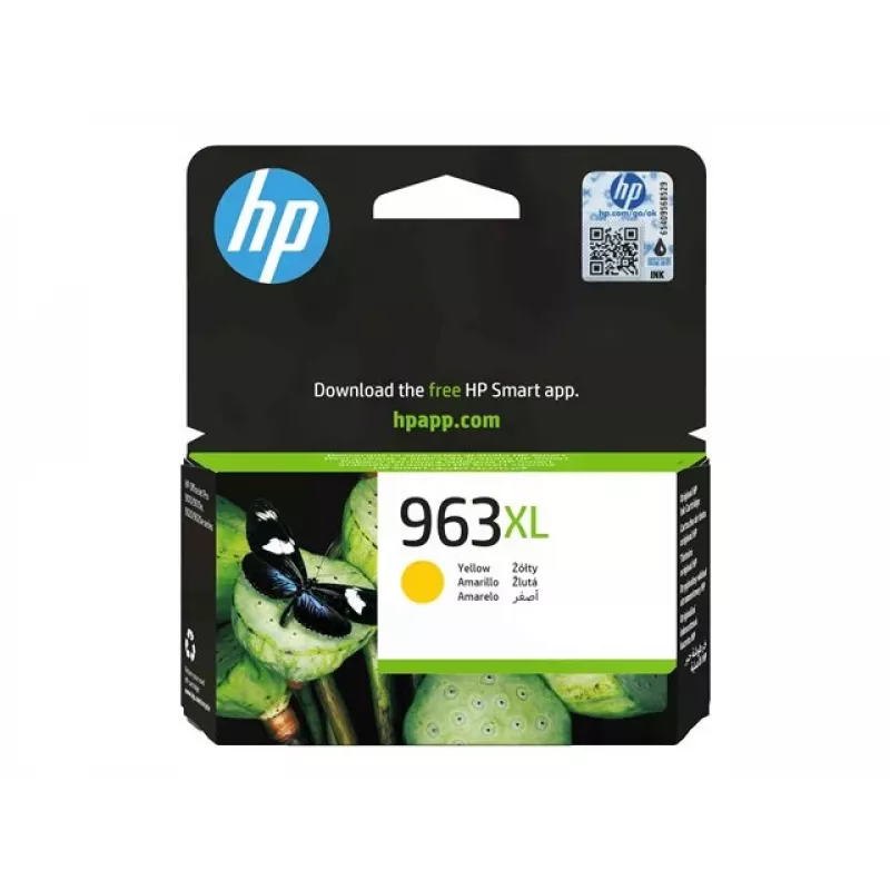 HP 963XL High Yield geltona originali rašalo kasetė (3JA29AE)