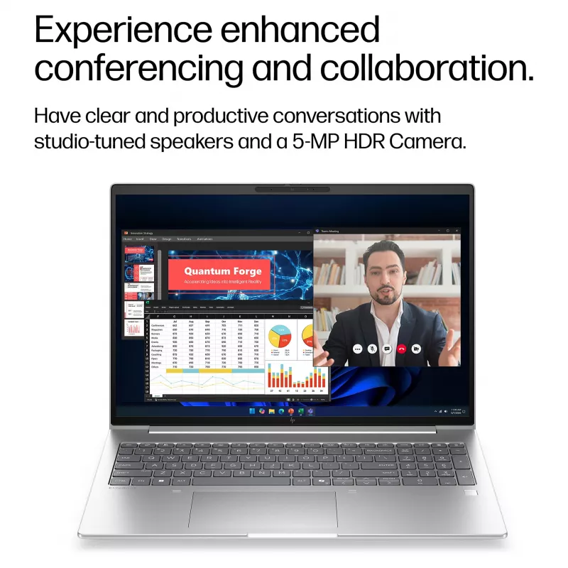 HP EliteBook 6 G2i 16 colių WUXGA Intel Core 5 320 16GB RAM 512GB SSD Windows 11 Pro sidabrinis nešiojamas kompiuteris