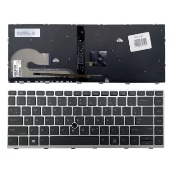 HP EliteBook 840 G5 / 846 G5 / 745 G5 nešiojamojo kompiuterio klaviatūros keitimas - sidabrinė, apšviesta, US English išdėstymas