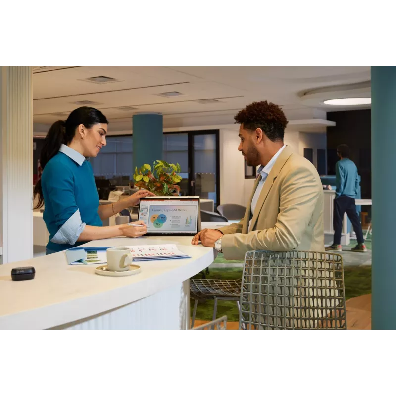 HP EliteBook X Flip G1i 14 colių 2-in-1 nešiojamasis kompiuteris, Intel Core Ultra 7 268V, 32GB LPDDR5, 1TB SSD, WUXGA IPS Sure View, Intel Arc, Win11 Pro, sidabrinis