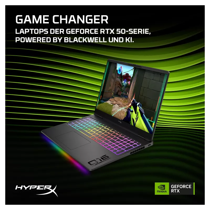 HP HyperX OMEN 16-ah1470ng žaidimų nešiojamas kompiuteris, 16 colių WQXGA, Intel Core Ultra 7 270HX Plus, 32GB RAM, 1TB SSD, GeForce RTX 5070 Ti, Windows 11 Home