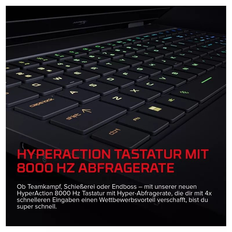 HP HyperX OMEN 16-ap1191ng žaidimų nešiojamasis kompiuteris, 16,1 colio QHD 165Hz, AMD Ryzen 9 8940HX, 16GB DDR5, 512GB SSD, RTX 5070, Windows 11 Home, vokiška klaviatūra