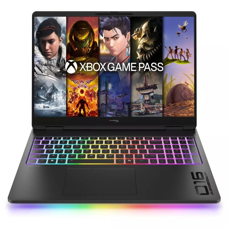 HP OMEN 16-ah1490ng žaidimų nešiojamas kompiuteris, 16.1 inch QHD 165Hz, Intel Core 9 270HX, 32GB DDR5, 1TB SSD, RTX 5080, Windows 11 Home, vokiška klaviatūra