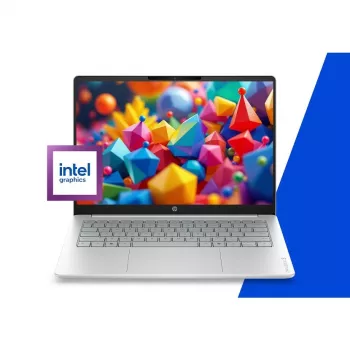 HP OmniBook 3 14-hu0012nwx 14 inch 2K IPS nešiojamas kompiuteris – Intel Core 3 100U, 8GB DDR5, 256GB SSD, Windows 11 Home, Glacier Silver