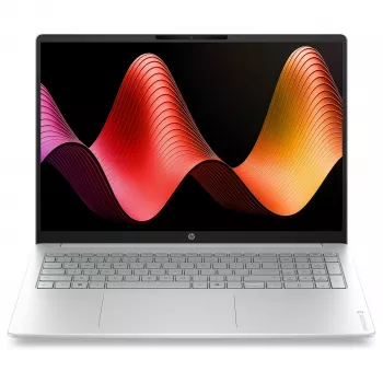 HP OmniBook 3 16-bu0150ng 16 colių WUXGA IPS nešiojamas kompiuteris, Intel Core 5 120U, 12GB RAM, 512GB SSD, FreeDOS, Natural Silver, vokiška klaviatūra